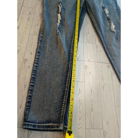 Deja Bleu Women’s Plus Size 20 Distressed Ripped Skinny Jeans Blue Denim - Picture 4 of 8